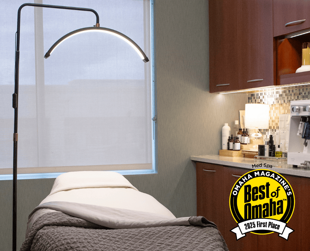 LovelySkin's Medical Spa with the Best of Omaha 2025 Med Spa first place winner award