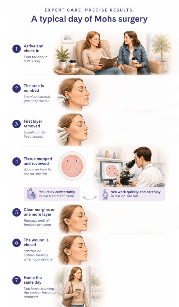 Mohs Surgery At Schlessinger MD Steps Diagram